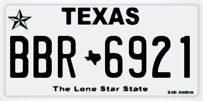TX license plate BBR6921