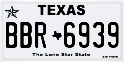 TX license plate BBR6939