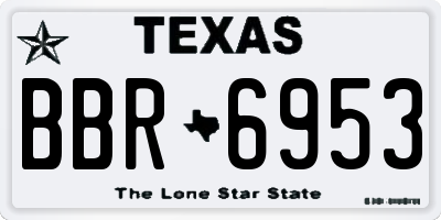 TX license plate BBR6953