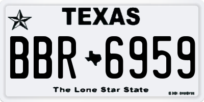 TX license plate BBR6959