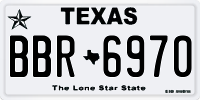 TX license plate BBR6970