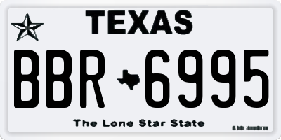 TX license plate BBR6995