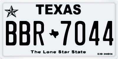 TX license plate BBR7044