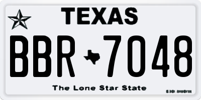 TX license plate BBR7048