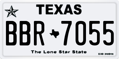 TX license plate BBR7055