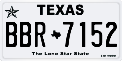 TX license plate BBR7152