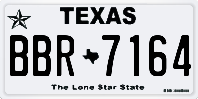 TX license plate BBR7164