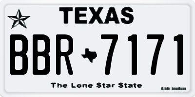 TX license plate BBR7171