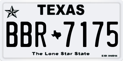 TX license plate BBR7175