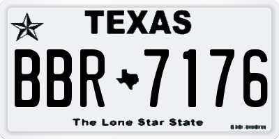 TX license plate BBR7176