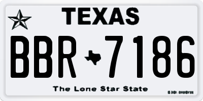 TX license plate BBR7186