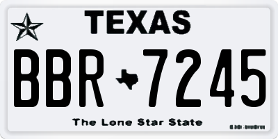 TX license plate BBR7245