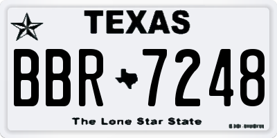TX license plate BBR7248