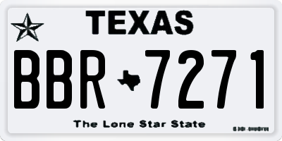 TX license plate BBR7271