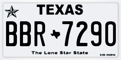 TX license plate BBR7290