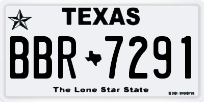 TX license plate BBR7291