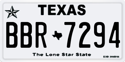 TX license plate BBR7294