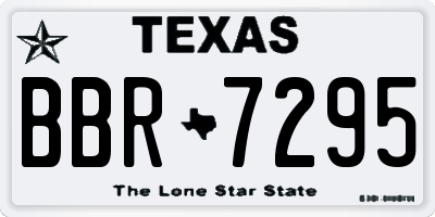 TX license plate BBR7295