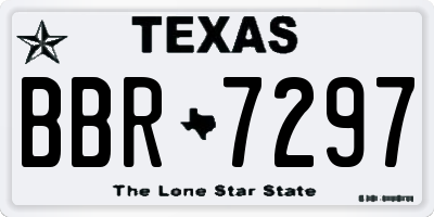 TX license plate BBR7297