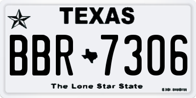TX license plate BBR7306