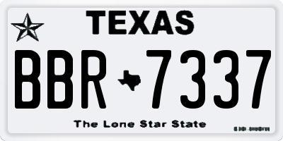 TX license plate BBR7337