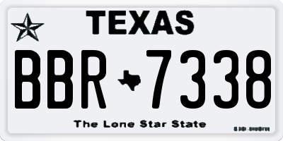 TX license plate BBR7338