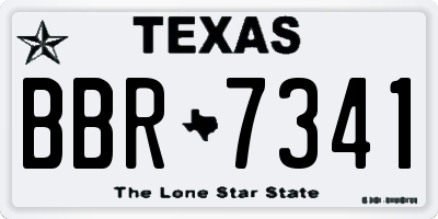 TX license plate BBR7341