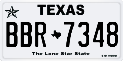 TX license plate BBR7348
