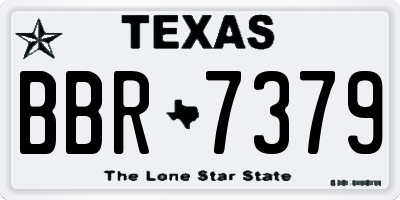 TX license plate BBR7379