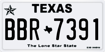 TX license plate BBR7391