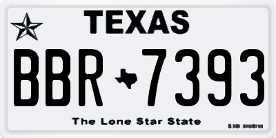 TX license plate BBR7393