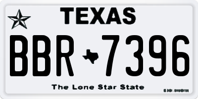 TX license plate BBR7396