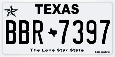 TX license plate BBR7397