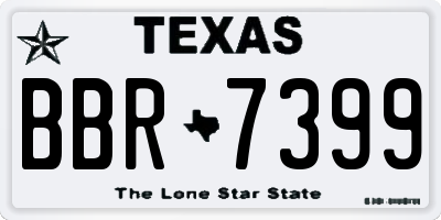 TX license plate BBR7399