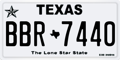 TX license plate BBR7440