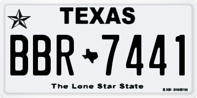 TX license plate BBR7441