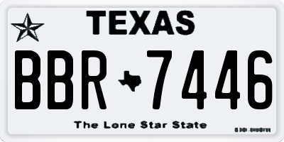 TX license plate BBR7446