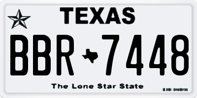TX license plate BBR7448
