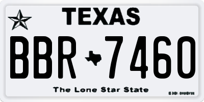 TX license plate BBR7460