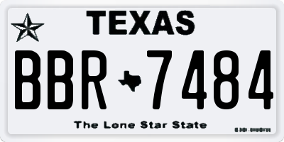 TX license plate BBR7484
