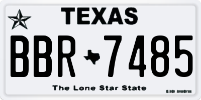 TX license plate BBR7485