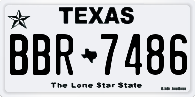 TX license plate BBR7486