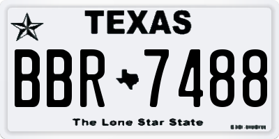 TX license plate BBR7488