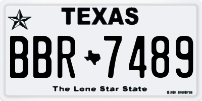 TX license plate BBR7489