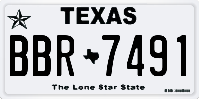 TX license plate BBR7491