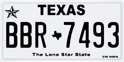 TX license plate BBR7493