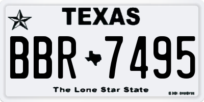 TX license plate BBR7495