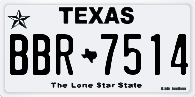 TX license plate BBR7514