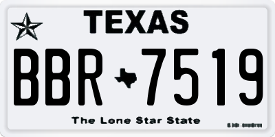 TX license plate BBR7519