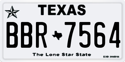 TX license plate BBR7564